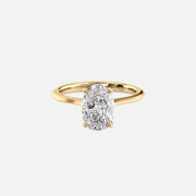 The Solitaire Madison Oval Lab Diamond Ring 18k Yellow Gold 001