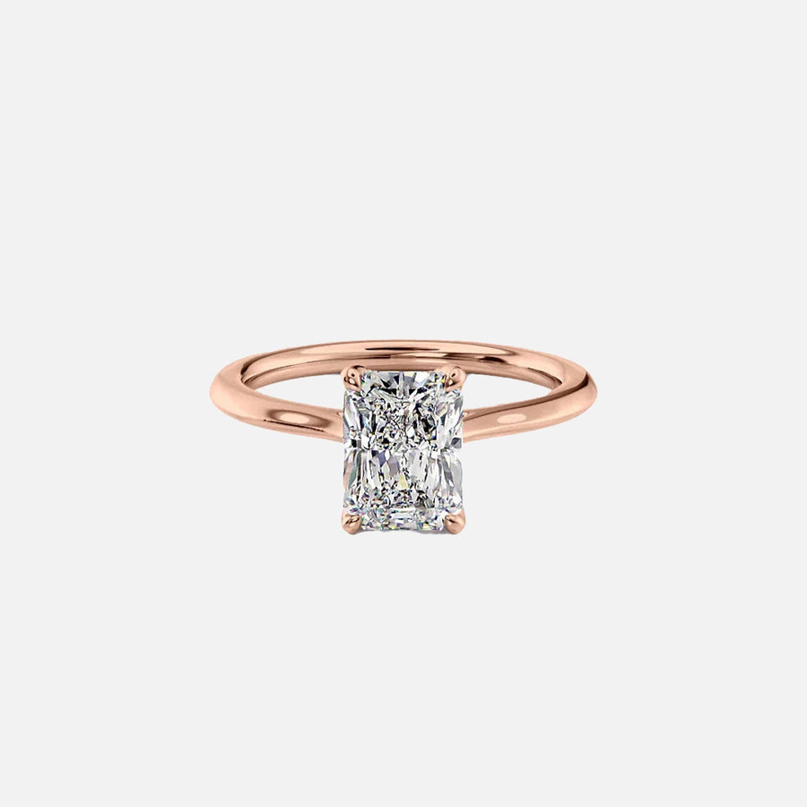  The Solitaire Madison Radiant Lab Diamond Ring 14k Rose Gold 001