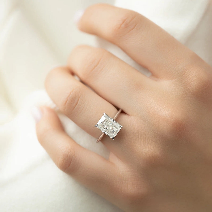  The Solitaire Madison Radiant Lab Diamond Ring 14k White Gold 003