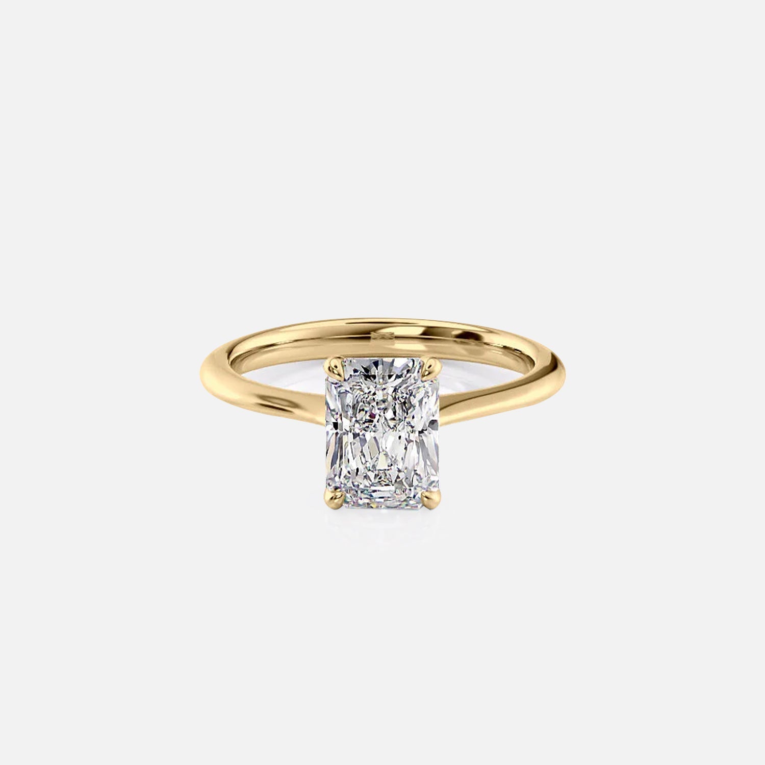 The Solitaire Madison Radiant Lab Diamond Ring 14k Yellow Gold 001