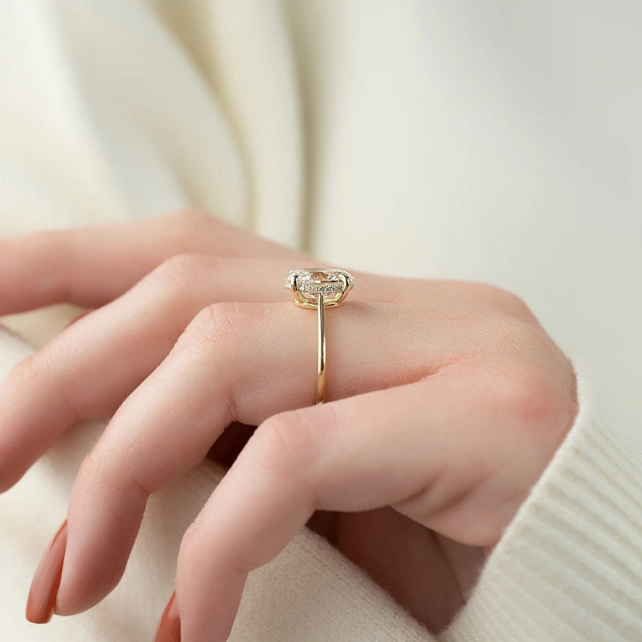  The Solitaire Maia Cushion Lab Diamond Ring 18k Yellow Gold 003
