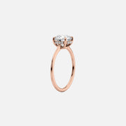  The Solitaire Maia Emerald Moissanite Ring 18k Rose Gold 002