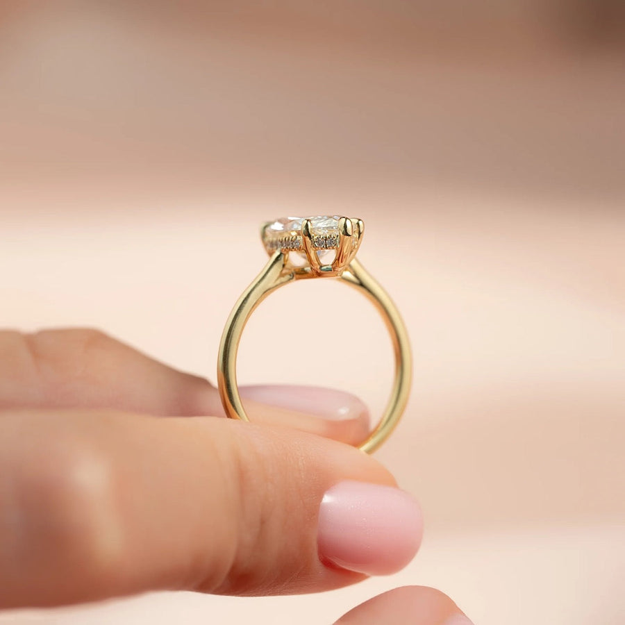  The Solitaire Maia Marquise Moissanite Ring 18k Yellow Gold 003