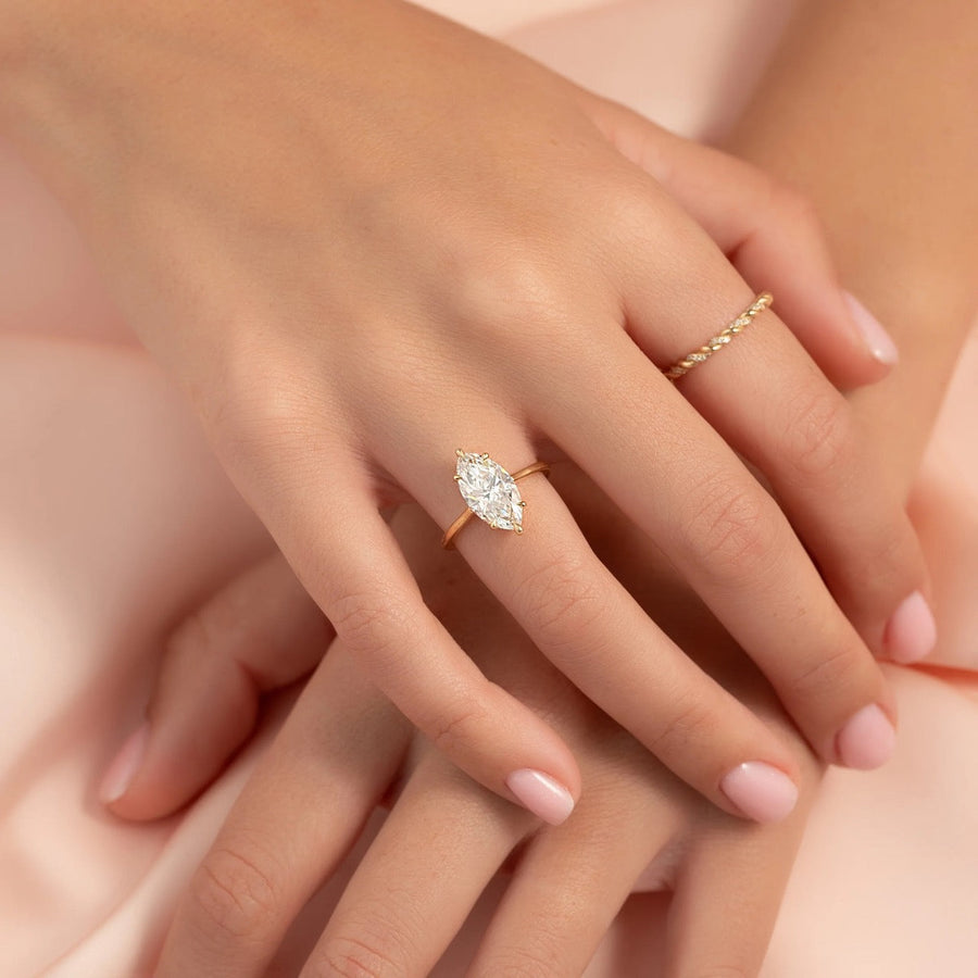  The Solitaire Maia Marquise Moissanite Ring 18k Yellow Gold 004 Final