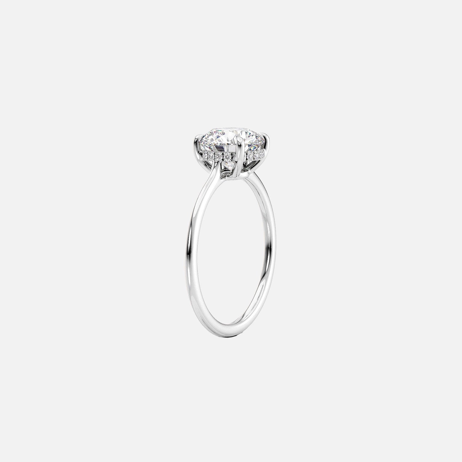  The Solitaire Maia Oval Lab Diamond Ring 14k White Gold 002