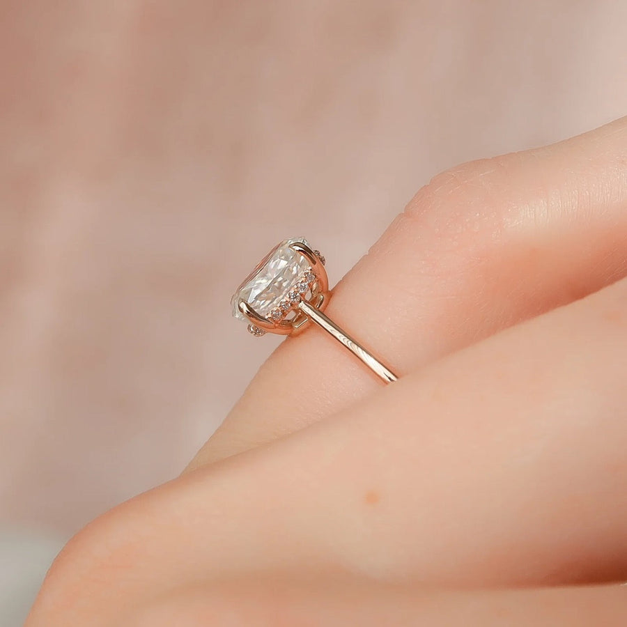  The Solitaire Maia Oval Lab Diamond Ring 18k Rose Gold 004