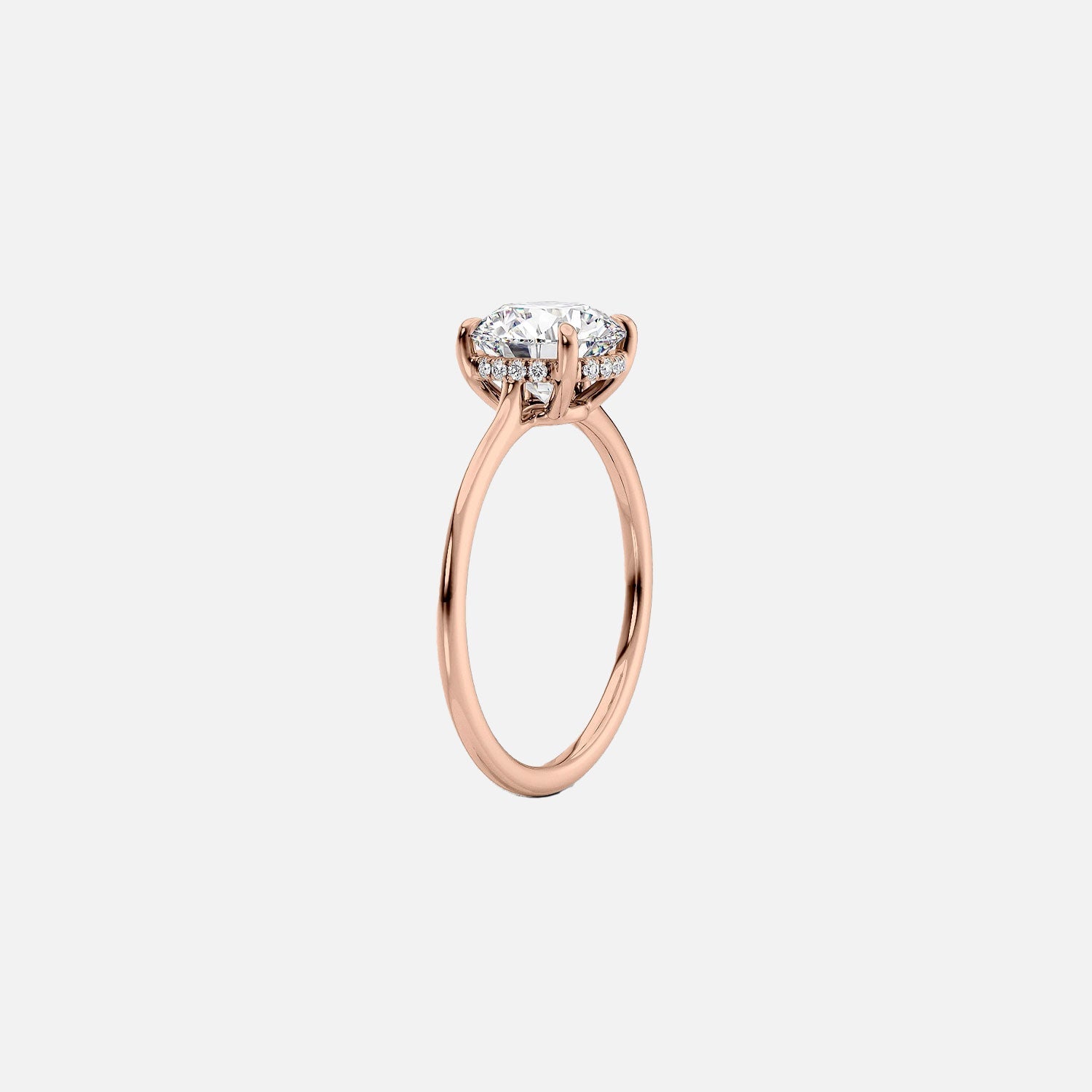  The Solitaire Maia Oval Moissanite Ring 14k Rose Gold 002