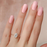  The Solitaire Maia Oval Moissanite Ring 14k Rose Gold 003