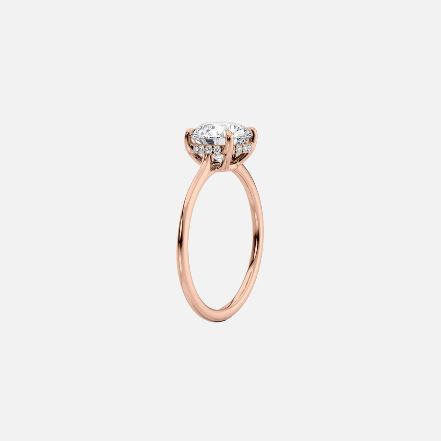  The Solitaire Maia Radiant Moissanite Ring 14k Rose Gold 002