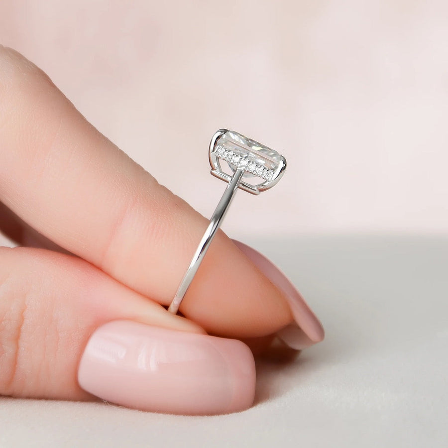  The Solitaire Maia Radiant Moissanite Ring 14k White Gold 004 Final