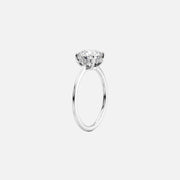  The Solitaire Maia Round Moissanite Ring 18k White Gold 002