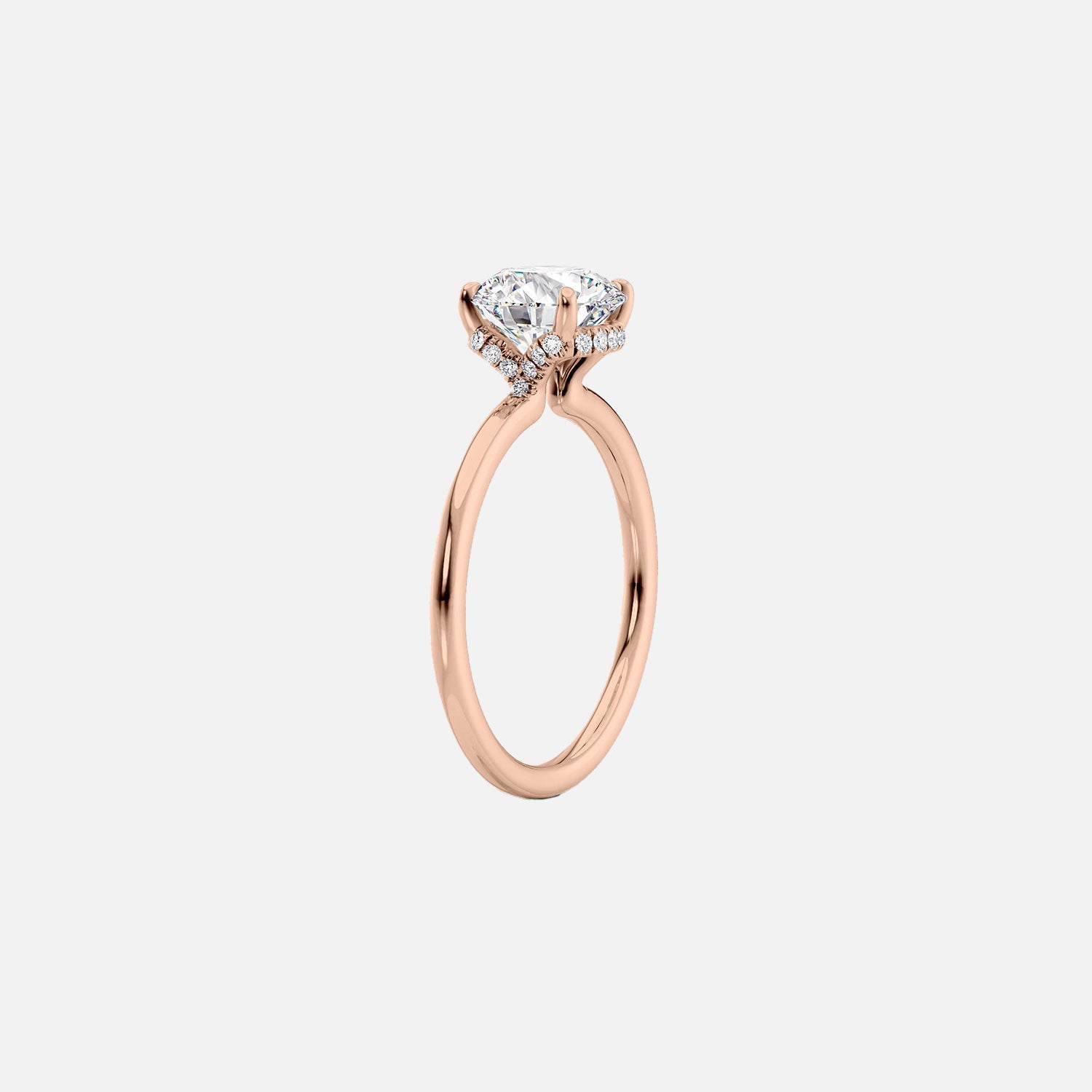  The Solitaire Margot Cushion Moissanite Ring 14k Rose Gold 002