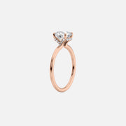 The Solitaire Margot Round Lab Diamond Ring 14k Rose Gold 002