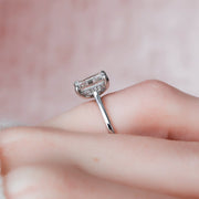  The Solitaire Natalie Emerald Lab Diamond Ring 14k White Gold 004