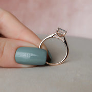  The Solitaire Natalie Emerald Lab Diamond Ring 18k Rose Gold 005 Final