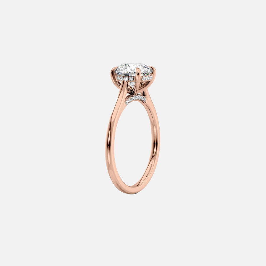  The Solitaire Natalie Oval Lab Diamond Ring 14k Rose Gold 002