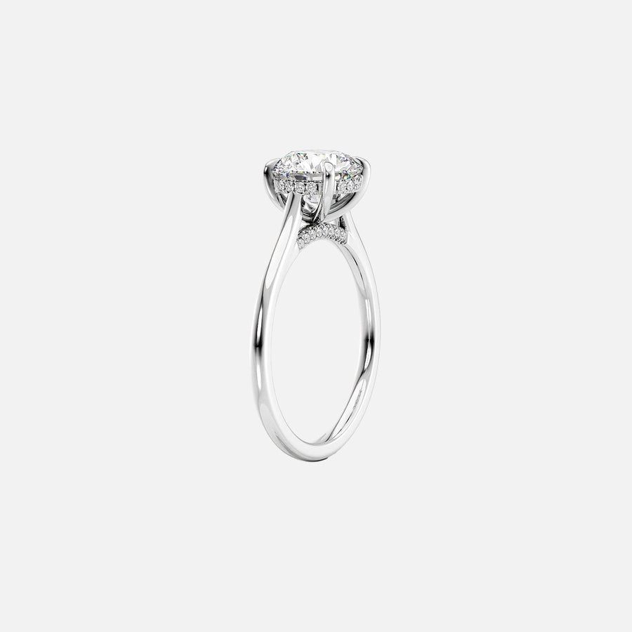  The Solitaire Natalie Oval Lab Diamond Ring 14k White Gold 002