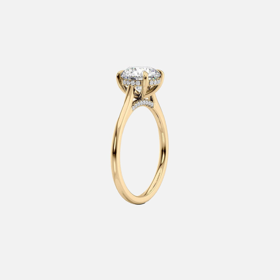  The Solitaire Natalie Oval Lab Diamond Ring 14k Yellow Gold 002