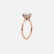  The Solitaire Natalie Oval Lab Diamond Ring 18k Rose Gold 002