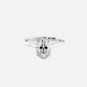  The Solitaire Natalie Oval Moissanite Ring 14k White Gold 001