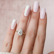  The Solitaire Natalie Pear Lab Diamond Ring 18k Yellow Gold 003