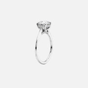  The Solitaire Natalie Pear Moissanite Ring 14k White Gold 002