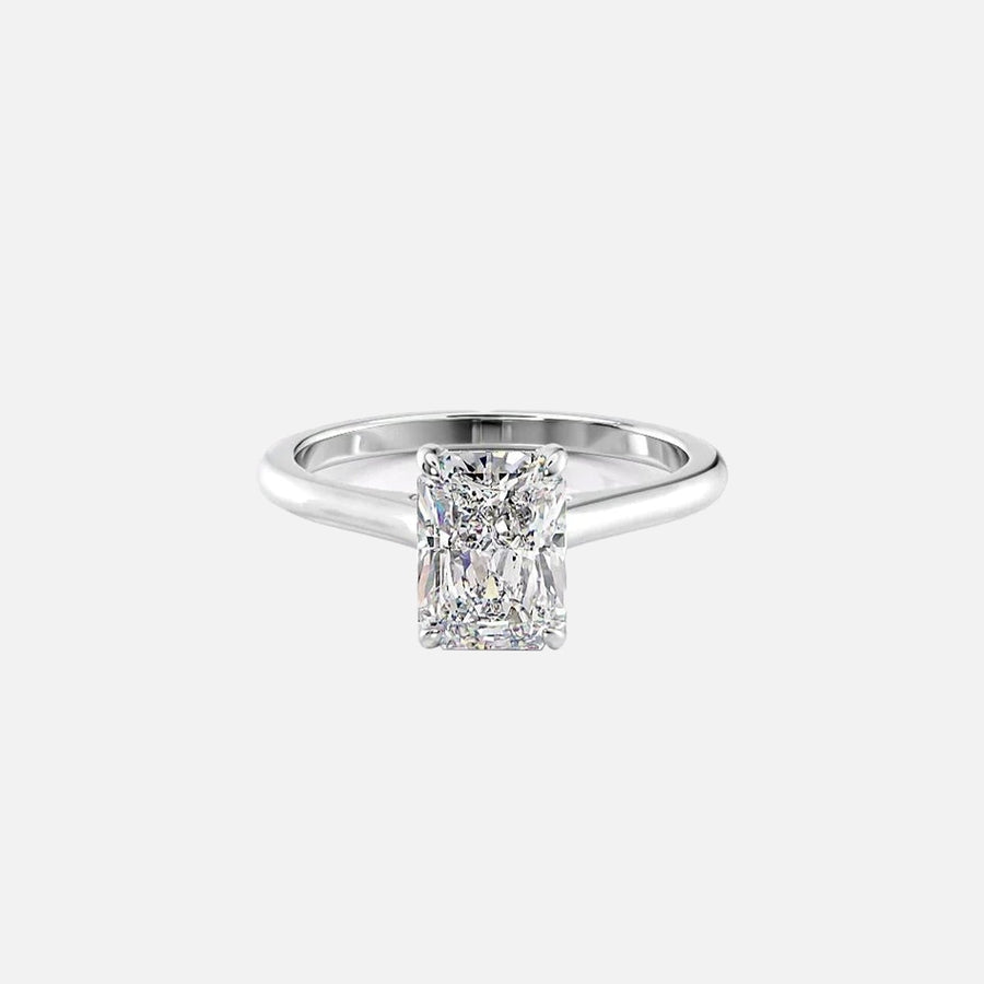  The Solitaire Natalie Radiant Lab Diamond Ring 18k White Gold 001