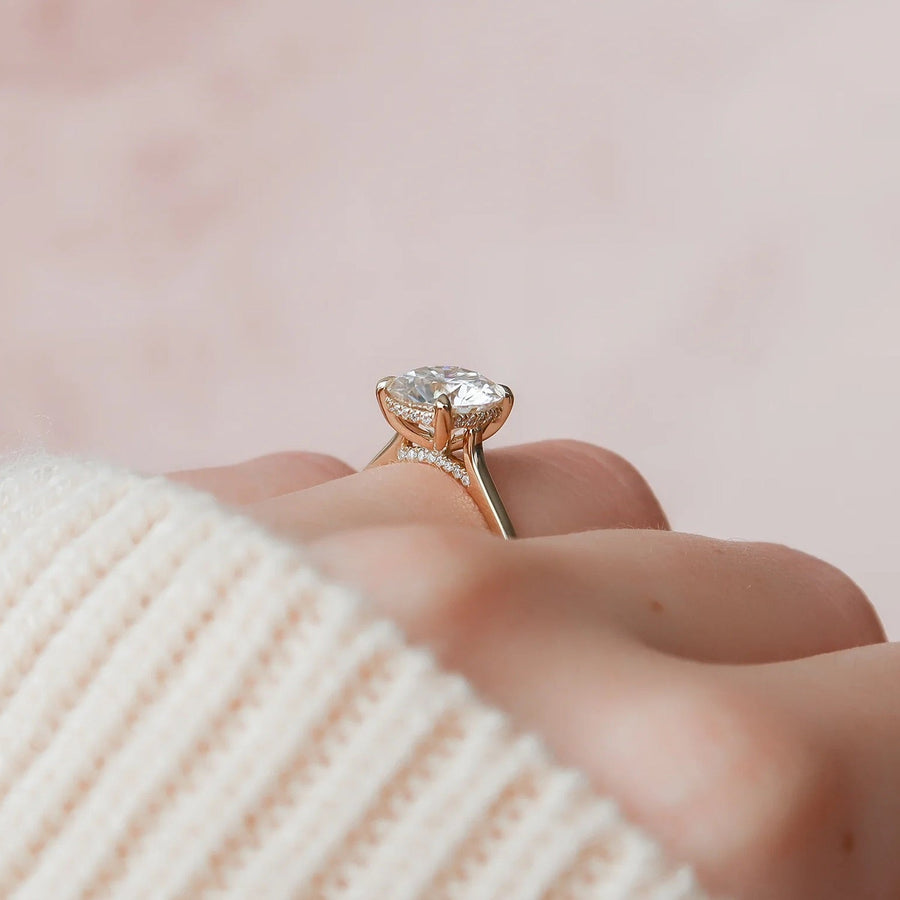  The Solitaire Natalie Round Lab Diamond Ring 18k Yellow Gold 003