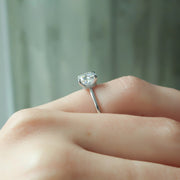  The Solitaire Nelly Cushion Moissanite Ring 14k White Gold 004 Final