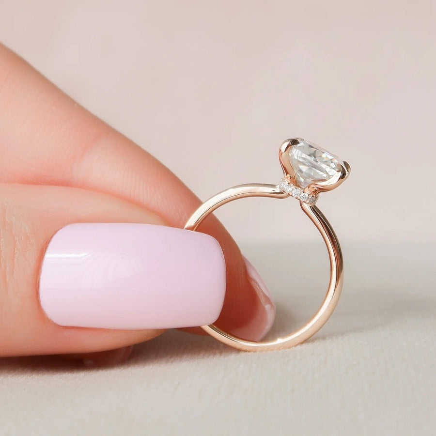 The Solitaire Nelly Cushion Moissanite Ring 18k Rose Gold 004 Final