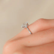  The Solitaire Nelly Oval Lab Diamond Ring 14k White Gold 003