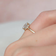  The Solitaire Nelly Oval Moissanite Ring 14k Yellow Gold 003
