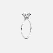  The Solitaire Nelly Pear Moissanite Ring 18k White Gold 002