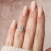  The Solitaire Nelly Radiant Lab Diamond Ring 18k White Gold 003