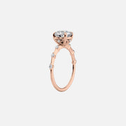  The Solitaire Penelope Cushion Lab Diamond Ring 14k Rose Gold 002