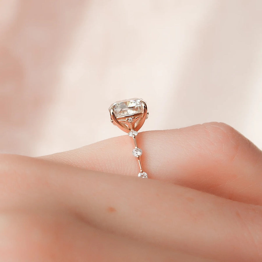  The Solitaire Penelope Cushion Lab Diamond Ring 18k Rose Gold 004