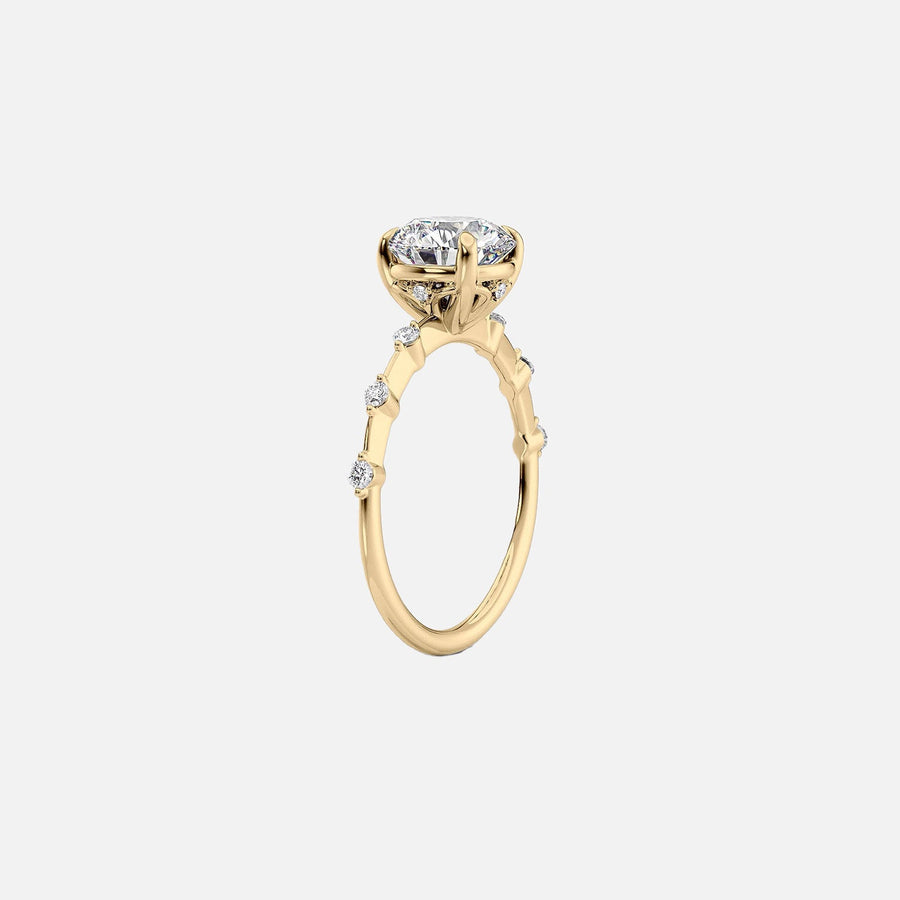  The Solitaire Penelope Cushion Lab Diamond Ring 18k Yellow Gold 002