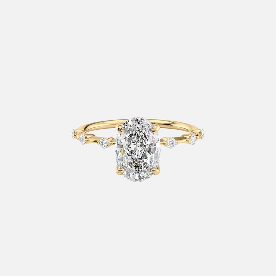 The Solitaire Penelope Oval Lab Diamond Ring 14k Yellow Gold 001