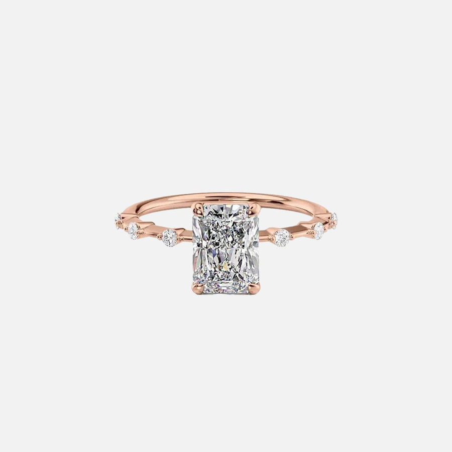  The Solitaire Penelope Radiant Lab Diamond Ring 14k Rose Gold 001