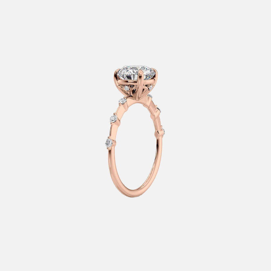  The Solitaire Penelope Radiant Lab Diamond Ring 14k Rose Gold 002