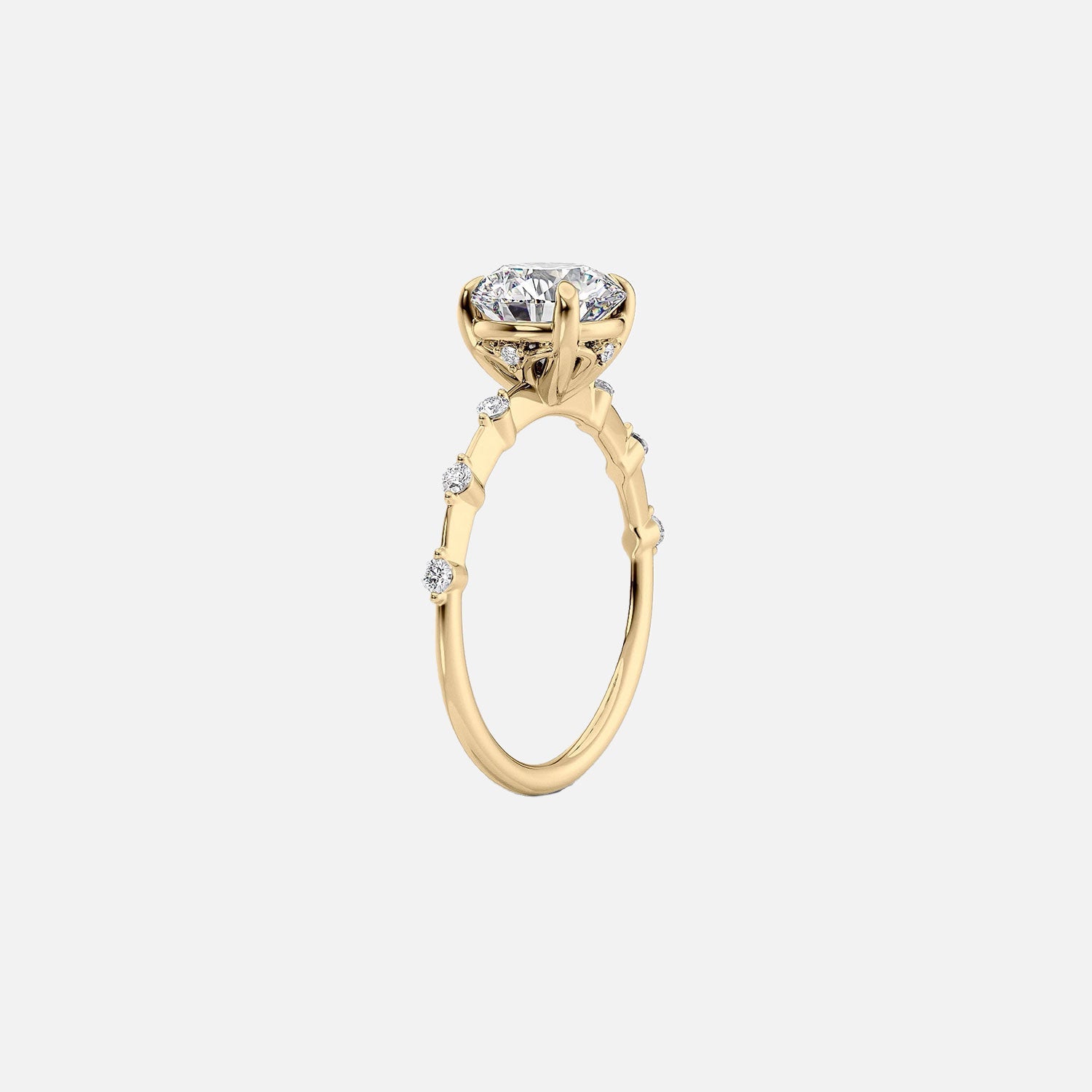  The Solitaire Penelope Radiant Lab Diamond Ring 14k Yellow Gold 002