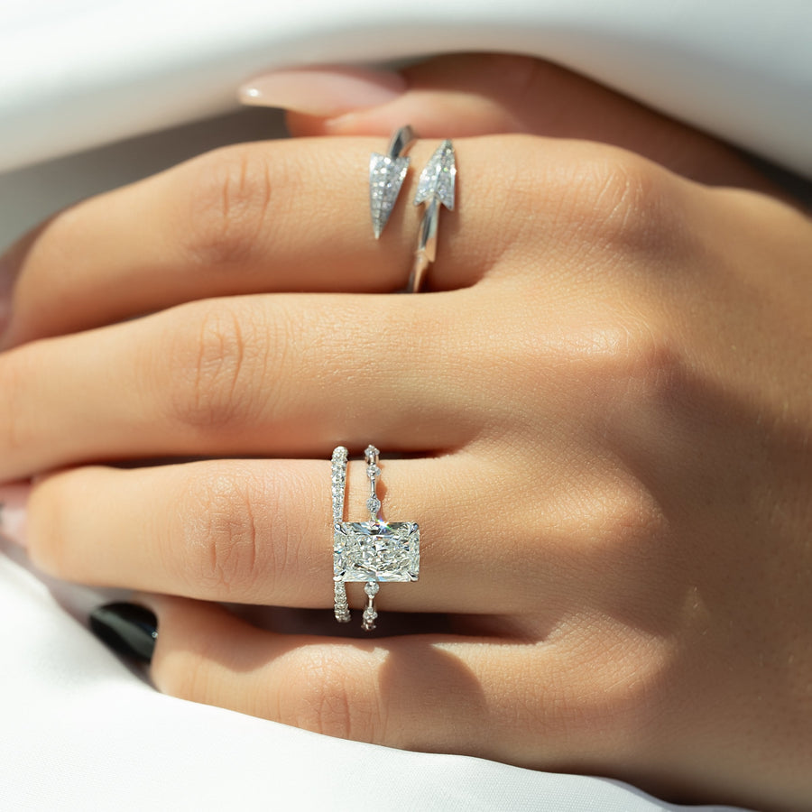  The Solitaire Penelope Radiant Lab Diamond Ring 18k White Gold 003