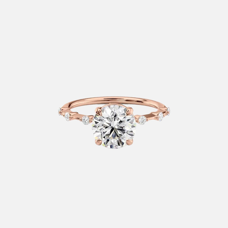  The Solitaire Penelope Round Lab Diamond Ring 14k Rose Gold 001