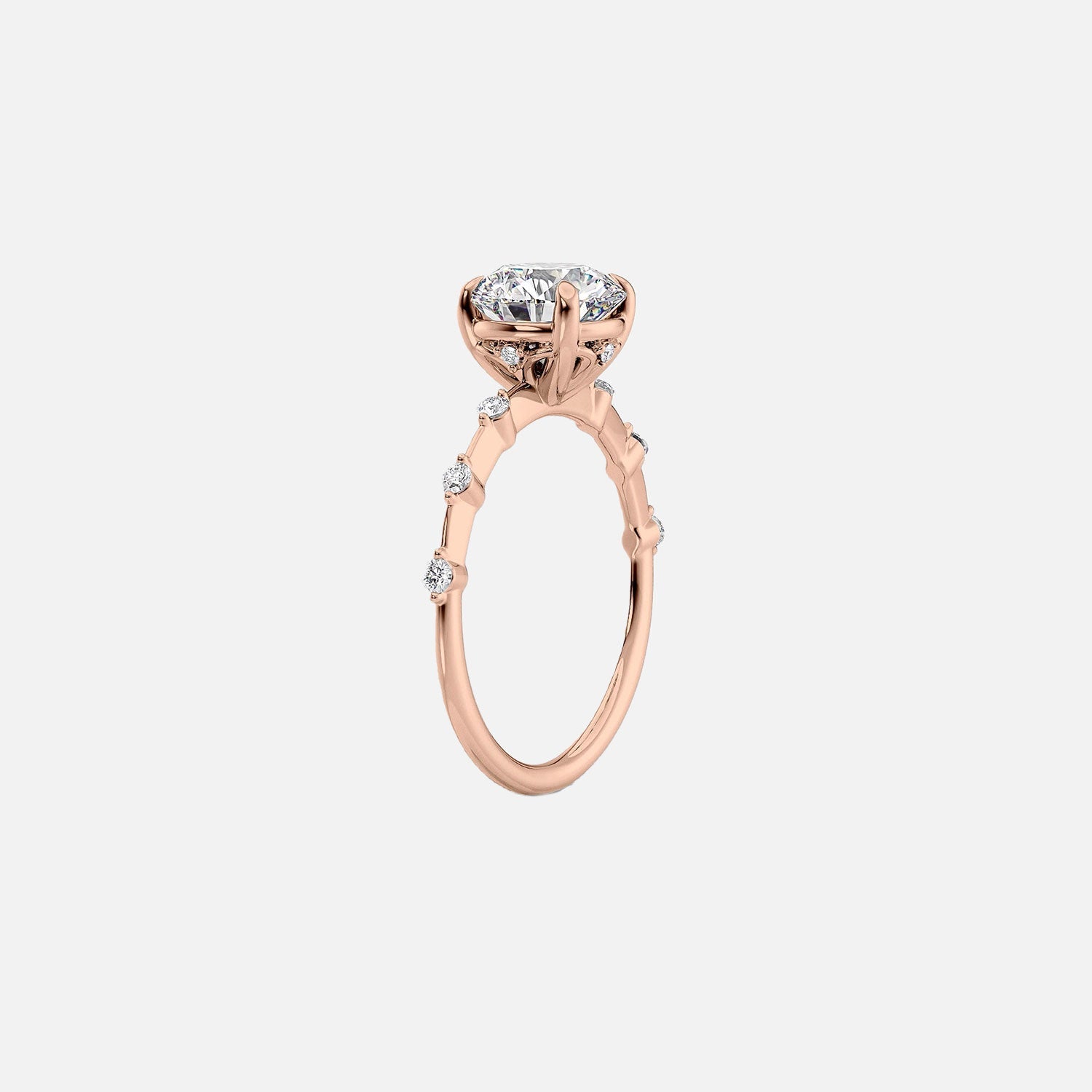  The Solitaire Penelope Round Lab Diamond Ring 14k Rose Gold 002