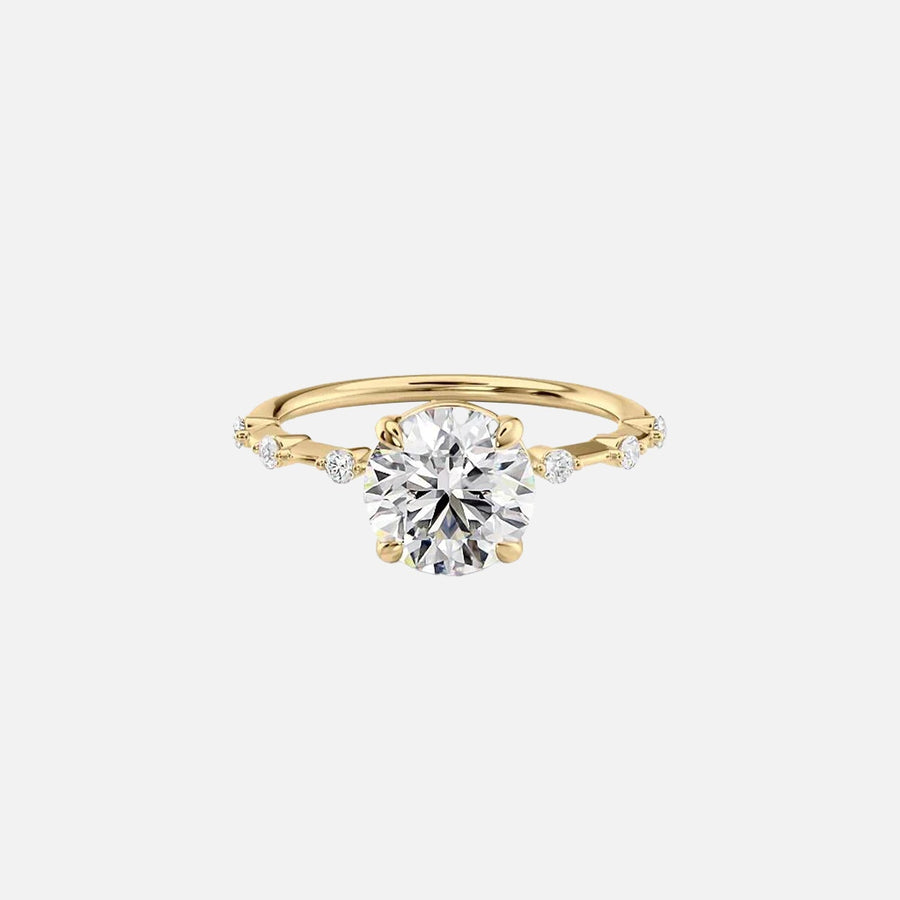 The Solitaire Penelope Round Lab Diamond Ring 14k Yellow Gold 001