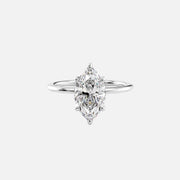  The Solitaire Petal Kamellie Marquise Lab Diamond Ring 14k White Gold 001