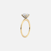  The Solitaire Petal Kamellie Marquise Lab Diamond Ring 18k Yellow Gold 002