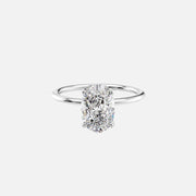  The Solitaire Petal Kamellie Oval Lab Diamond Ring 14k White Gold 001