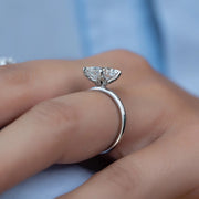  The Solitaire Petal Kamellie Oval Moissanite Ring 18k White Gold 004 Final