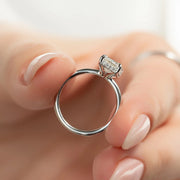  The Solitaire Sarah Emerald Lab Diamond Ring 14k White Gold 005 Final